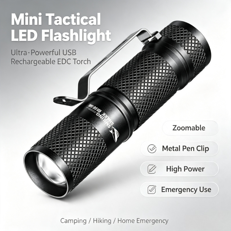 Edc Day Carry - 스마일링 샤크 초강력 미니 전술용 LED