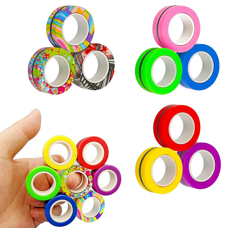 Fidget Spinner Bearing - 3PCS 손가락 끝 자기 반지 성인