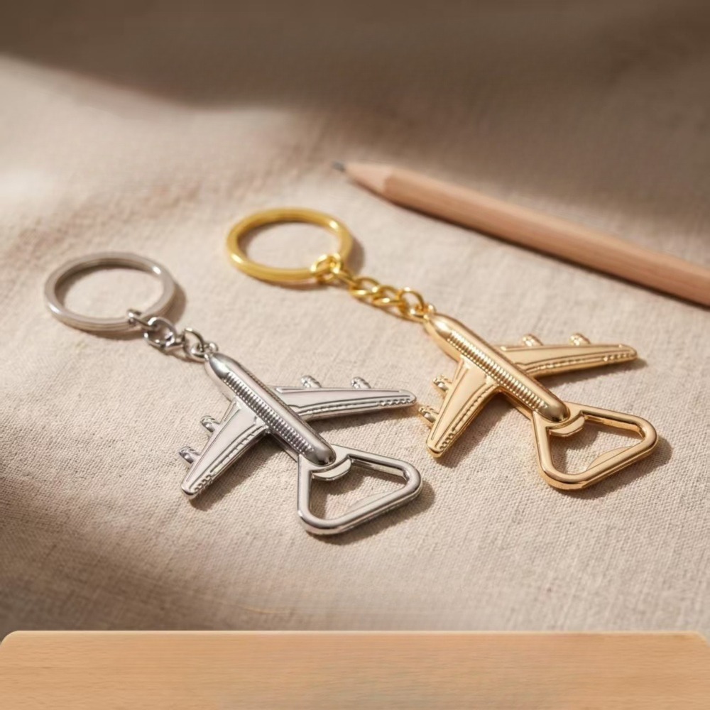 Bottle Opener Keyring - 창의적인 맞춤형 열쇠고리 금속 비행기 모형