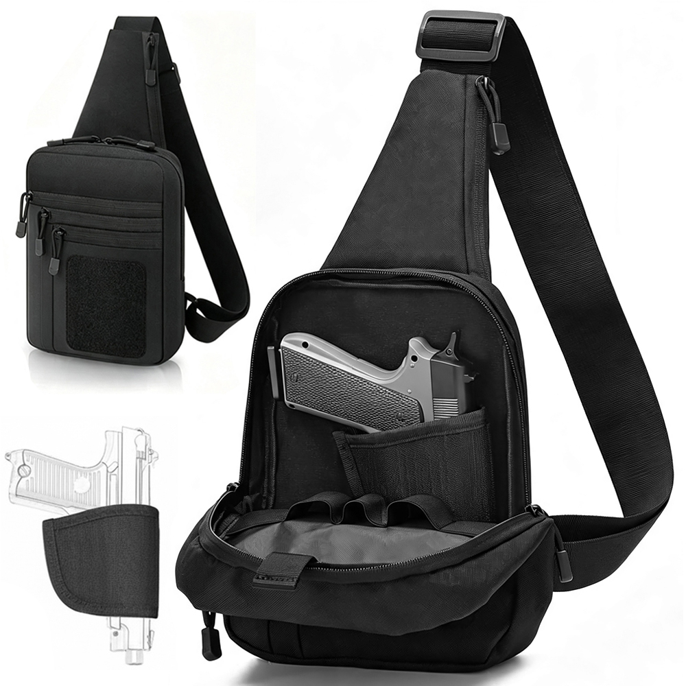 숨김 휴대용 가슴총 가방 권총 보관 가방 전술 슬링 숄 - Edc Carry Bag For Pistol 리뷰 및 가격