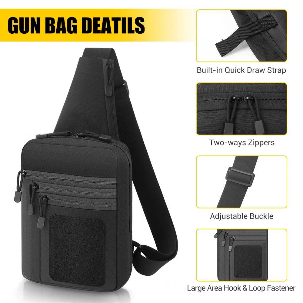 숨김 휴대용 가슴총 가방 권총 보관 가방 전술 슬링 숄 - Edc Carry Bag For Pistol 리뷰 및 가격