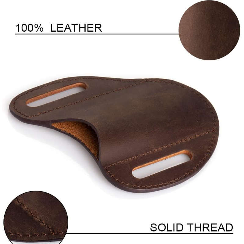 접는 칼 홀더에 대 한 정품 가죽 케이스 빈티지 PU  - Edc Carry Holster 리뷰 및 가격