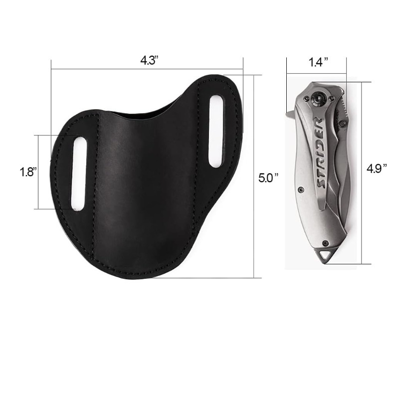 접는 칼 홀더에 대 한 정품 가죽 케이스 빈티지 PU  - Edc Carry Holster 리뷰 및 가격