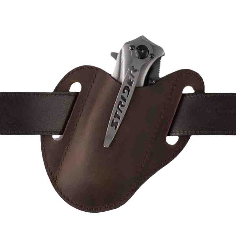 접는 칼 홀더에 대 한 정품 가죽 케이스 빈티지 PU  - Edc Carry Holster 리뷰 및 가격