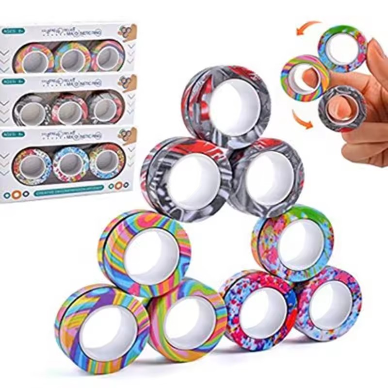 3PCS 손가락 끝 자기 반지 성인 자석 스피너를위한  - Fidget Spinner Bearing 리뷰 및 가격