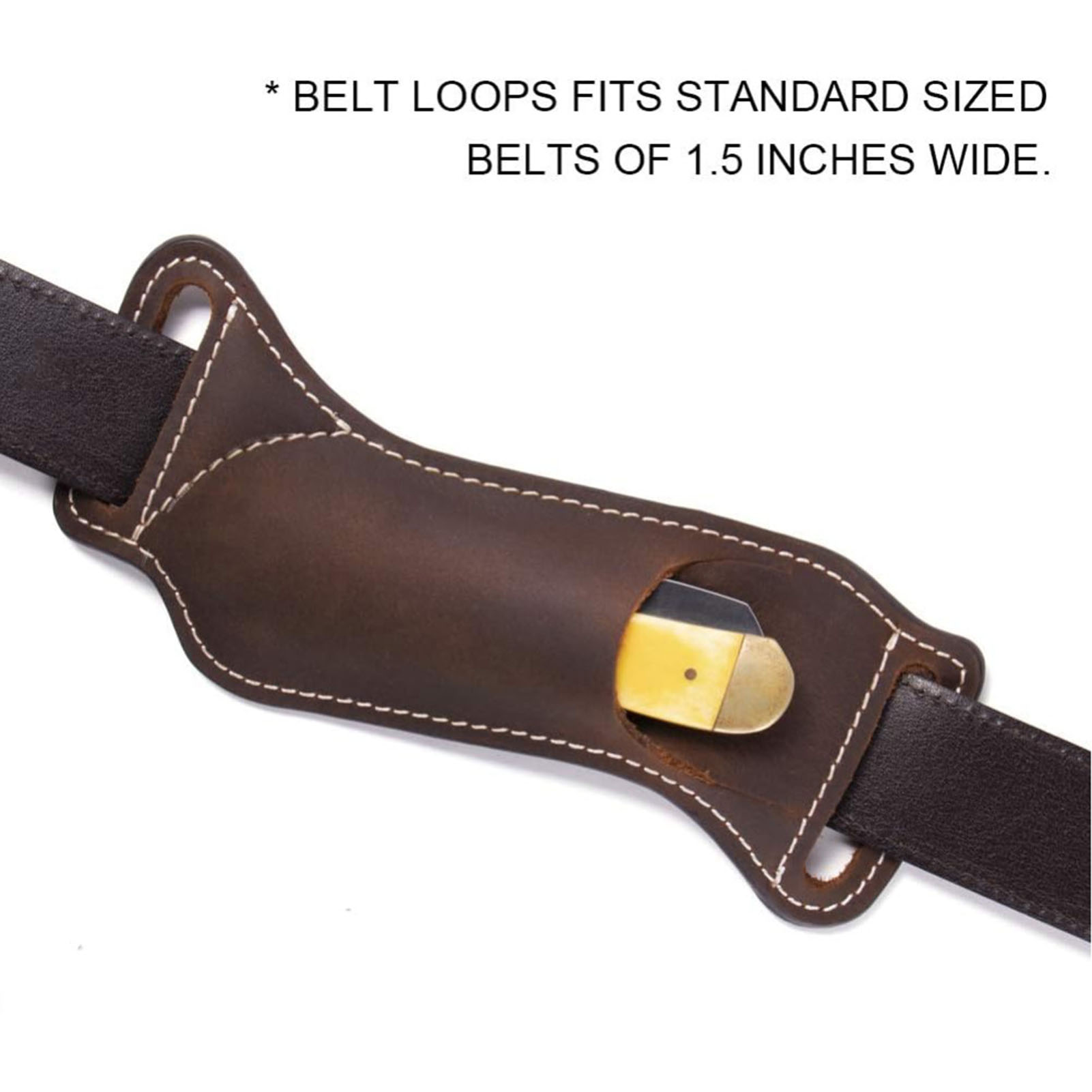 갈색 가죽 나이프 허리 가방 EDC 도구 휴대용 벨트  - Edc Carry Essentials 리뷰 및 가격