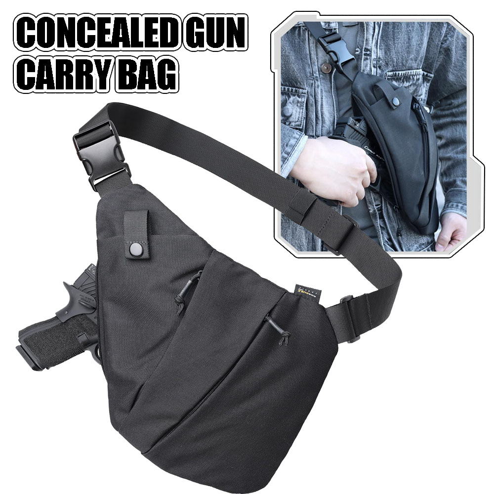 전술 숨겨진 총 운반 가방 남자 크로스 바디 슬링 가방 - Edc Carry Bag For Pistol 리뷰 및 가격