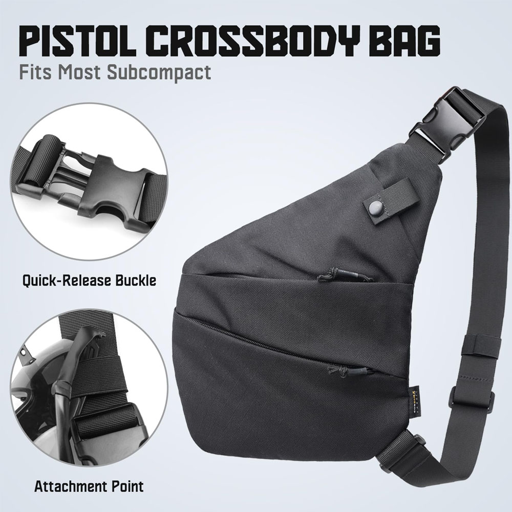 전술 숨겨진 총 운반 가방 남자 크로스 바디 슬링 가방 - Edc Carry Bag For Pistol 리뷰 및 가격