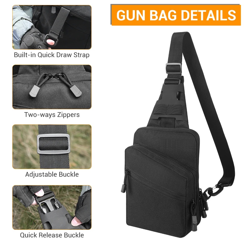 전술 권총 가방, 은닉 휴대용 총 보관 파우치, 권총  - Edc Carry Bag For Pistol 리뷰 및 가격