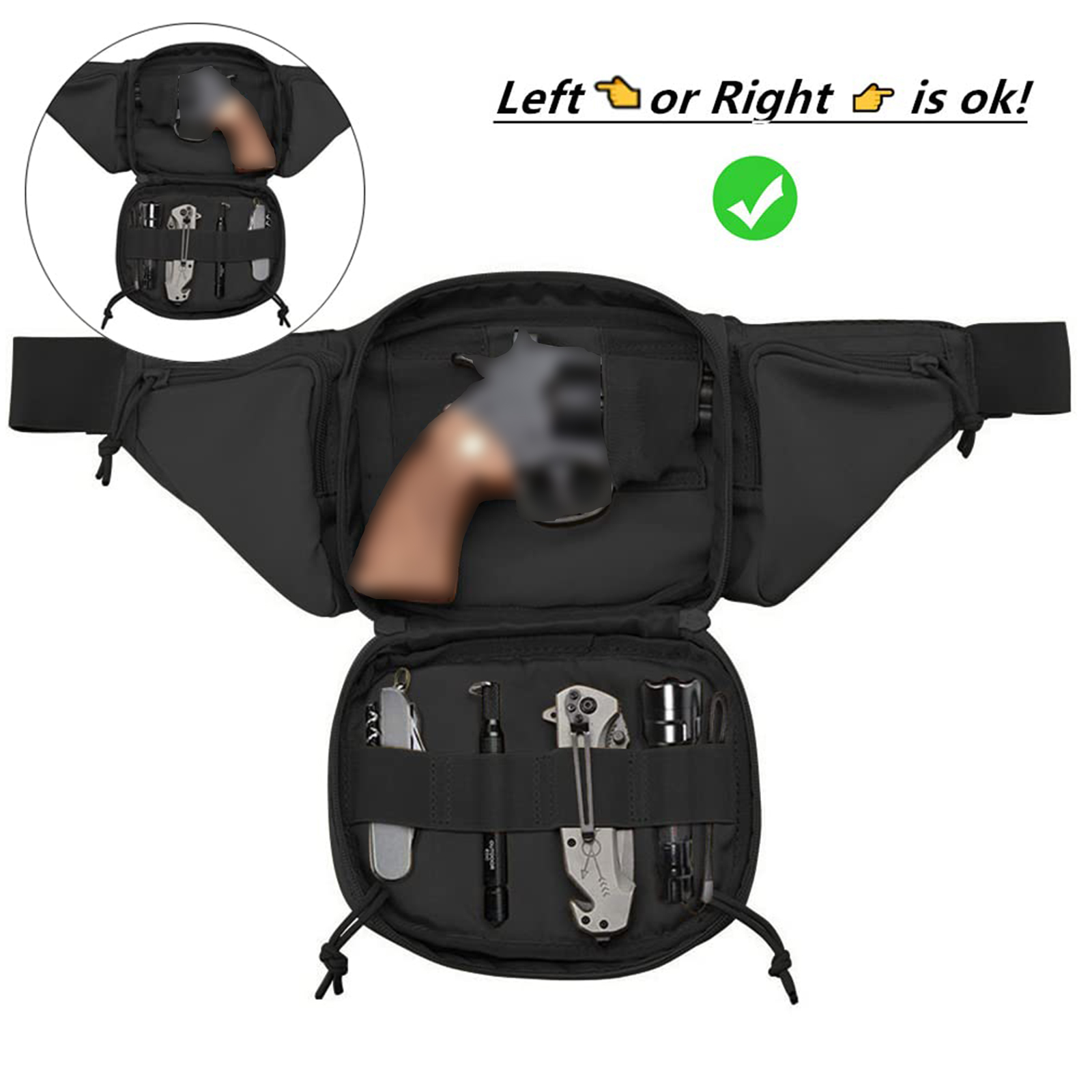 전술용 패니팩 건 홀스터 은닉 휴대 권총 허리 가방 방 - Edc Carry Bag For Pistol 리뷰 및 가격