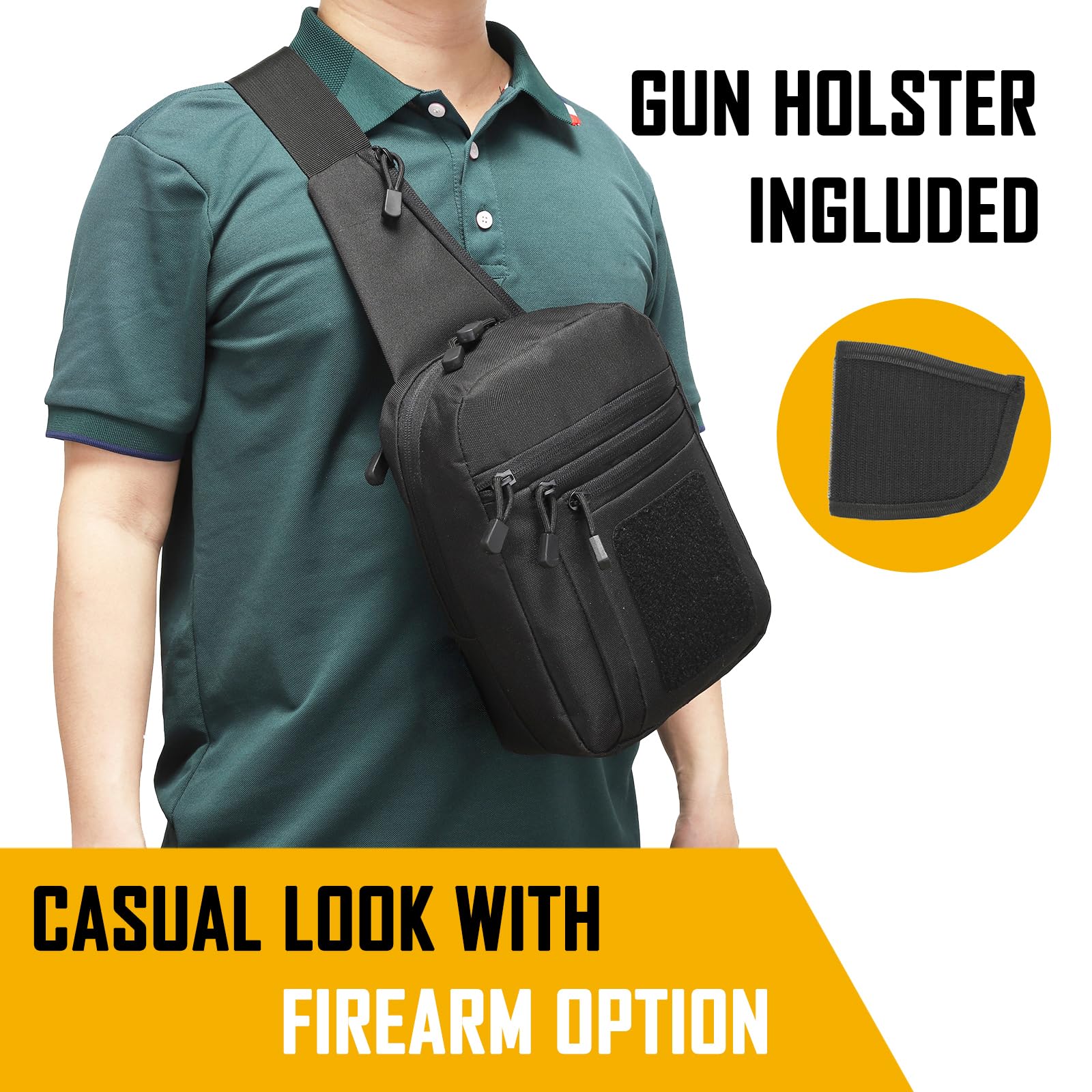 남성용 은닉 휴대 크로스바디 백, CCW 슬링 백 ED - Edc Carry Holster 리뷰 및 가격